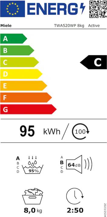 Energie-Label Miele TWA520WP