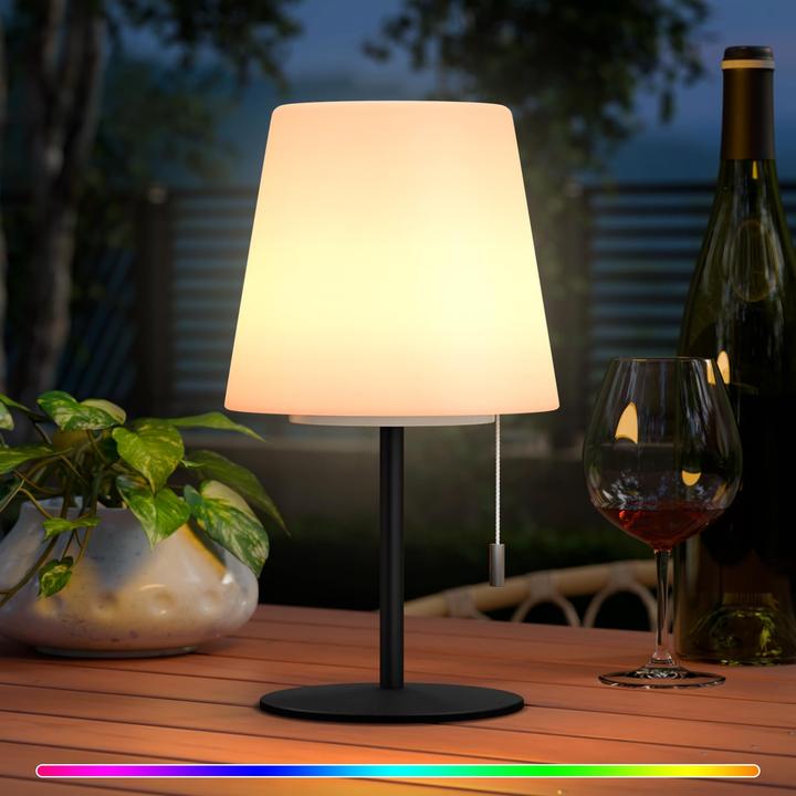 Produktbild Alopini LED Aussentischlampe mit 8 Farben Schnurlose Lampe Tischlampe für Garten Schlafzimmer Camping im