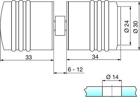 Produktbild Pauli+Sohn Glastürknopf 8294 (Türgriff)