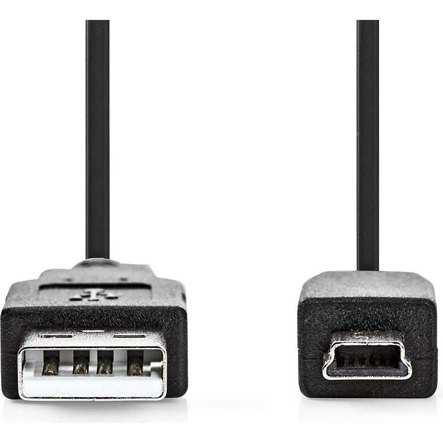Thumbnail - Nedis USB-Kabel USB 2.0 USB-A Stecker USB Mini-B 5 pin Stecker 480 Mbps Vernickelt 1.00 (1 m, USB 2.0), USB Kabel