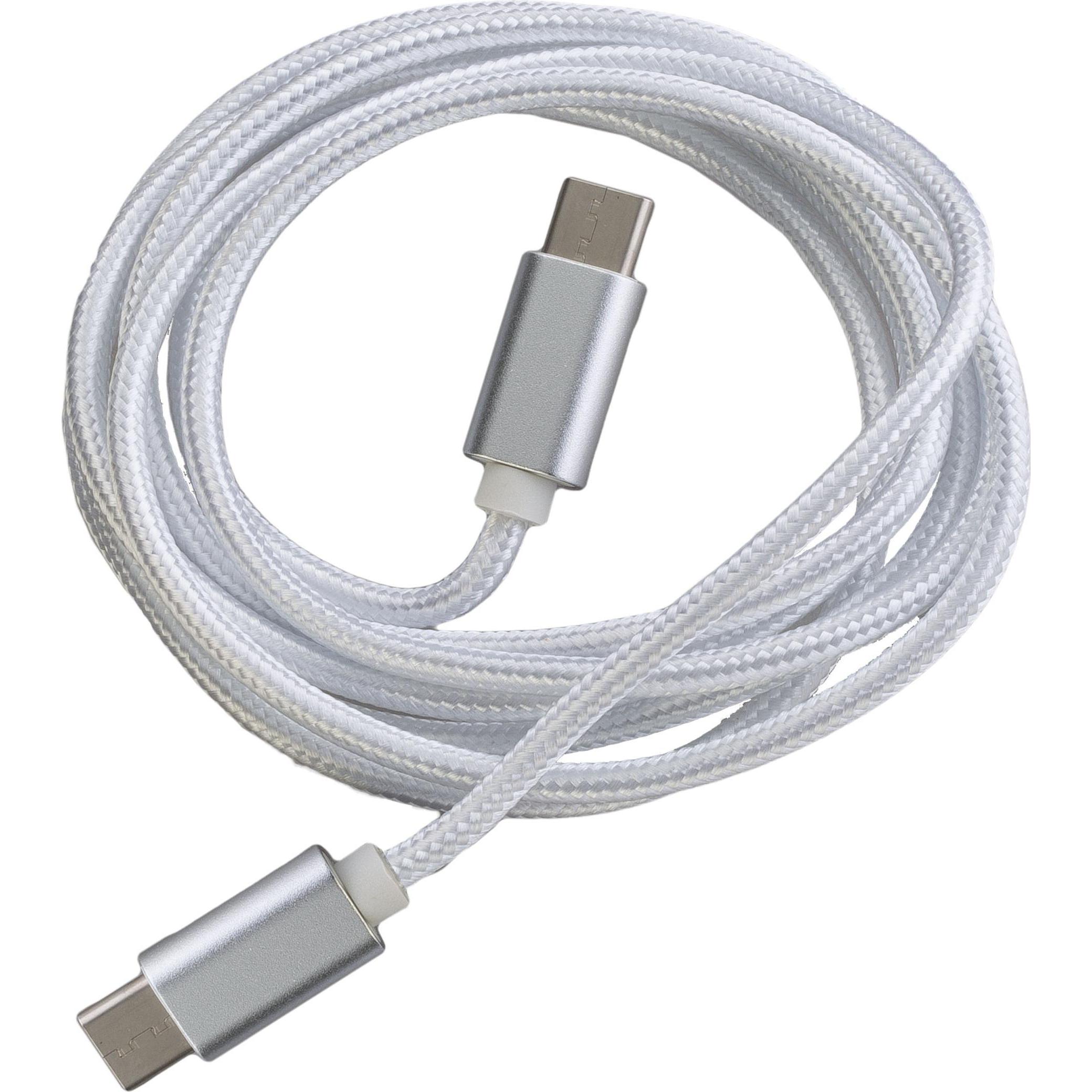 Peter Jäckel FASHION 1,5m Data Cable White Typ-C/ Typ-C mit Sync- und Ladefunktion (1.50 m, USB 3.2 Gen 1), USB Kabel