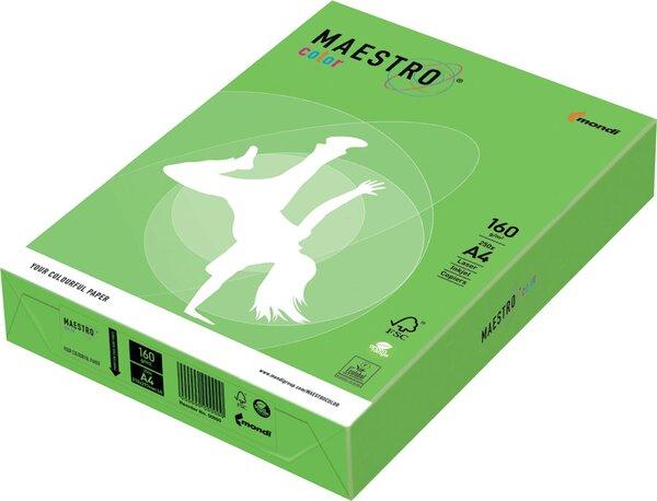 Produktbild Maestro Color Kopierpapier A4 160g 250Bl mittelgrün (160 g/m², 500 x, A4)