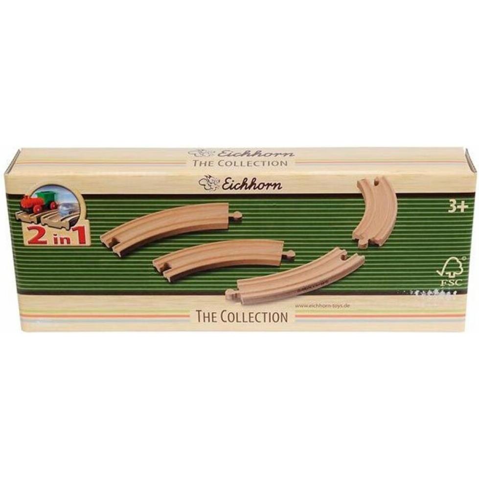 Eichhorn Bogenschienen 2in1 - 16 cm (4 St.)