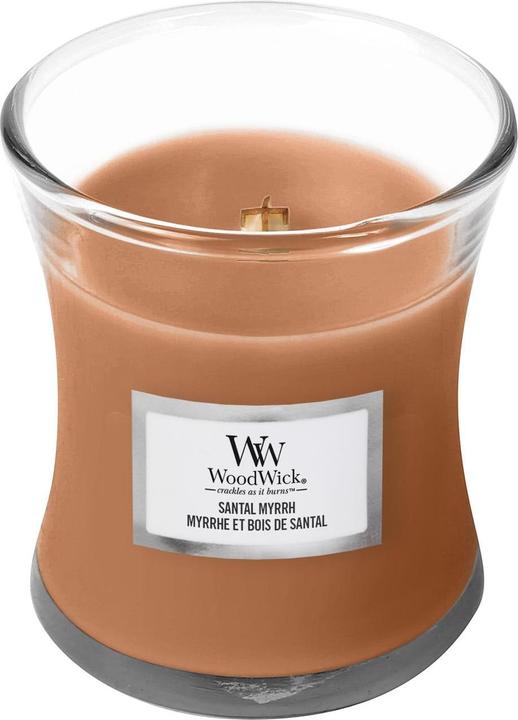 Immagine prodotto WoodWick Duftkerze Santal Myrrh Mini Jar, Bewusste Eigenschaften (85 g)