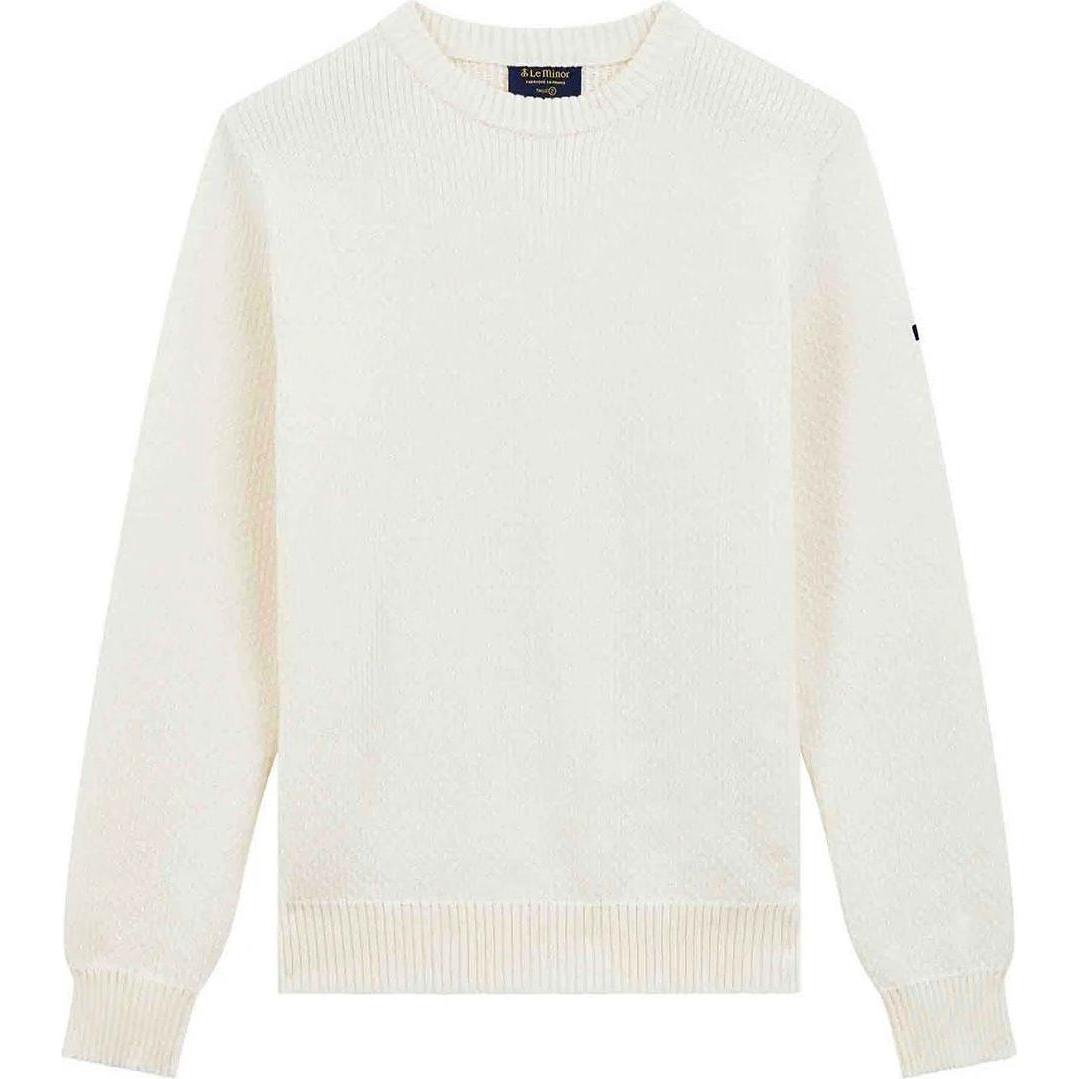 Le Minor, Herren, Pullover, pullover mit rundhalsausschnitt norwegen le inor, Beige, (M)