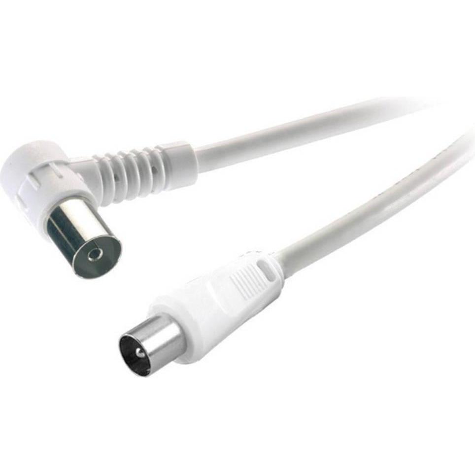 SpeaKa Professional Speaka Antennenkabel Antennenstecker 75 â„¦ - Antennenbuchse 75 â„¦ gewinkelt 10 m (75 dB, Antennenk...