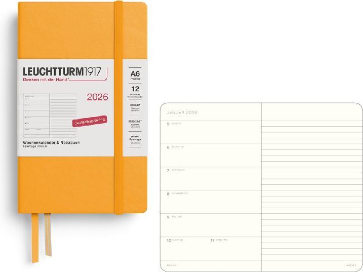 Image du produit Leuchtturm1917 Agenda semainier & carnet de notes (9,5 x 15 cm, 1 semaine / 1 page)