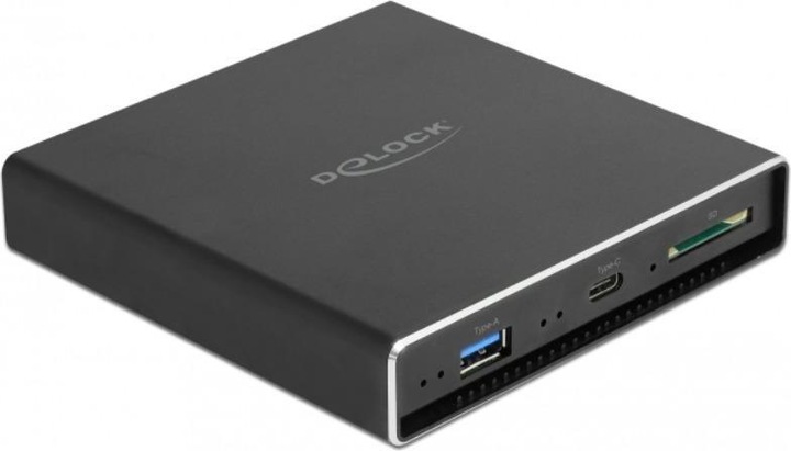 Delock External Enclosure for 2.5" SATA HDD / SSD with additional USB Type-C and Type-A Port and SD Slot (2.5")