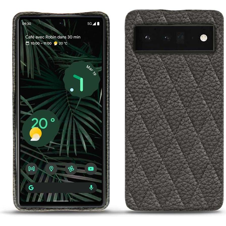 Noreve Lederschutzhülle (Google Pixel 6 Pro), Smartphone Hülle, Grau