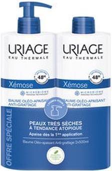 Actual product image Uriage Xemose Anti-Itch Body Cream For Dry Skin With Atopic Eczema Tendency Pack Of 2 X 500 Ml (Body cream, 500 ml)