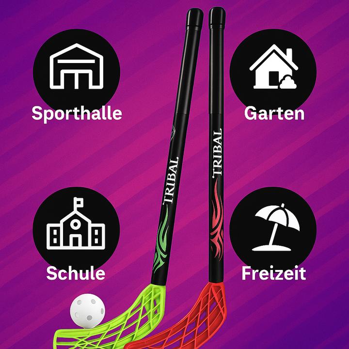 Produktbild Eurostick Tribal junior set 70/84cm - 2 Stöcke + 1 Ball (70 cm, Rechts, Links)