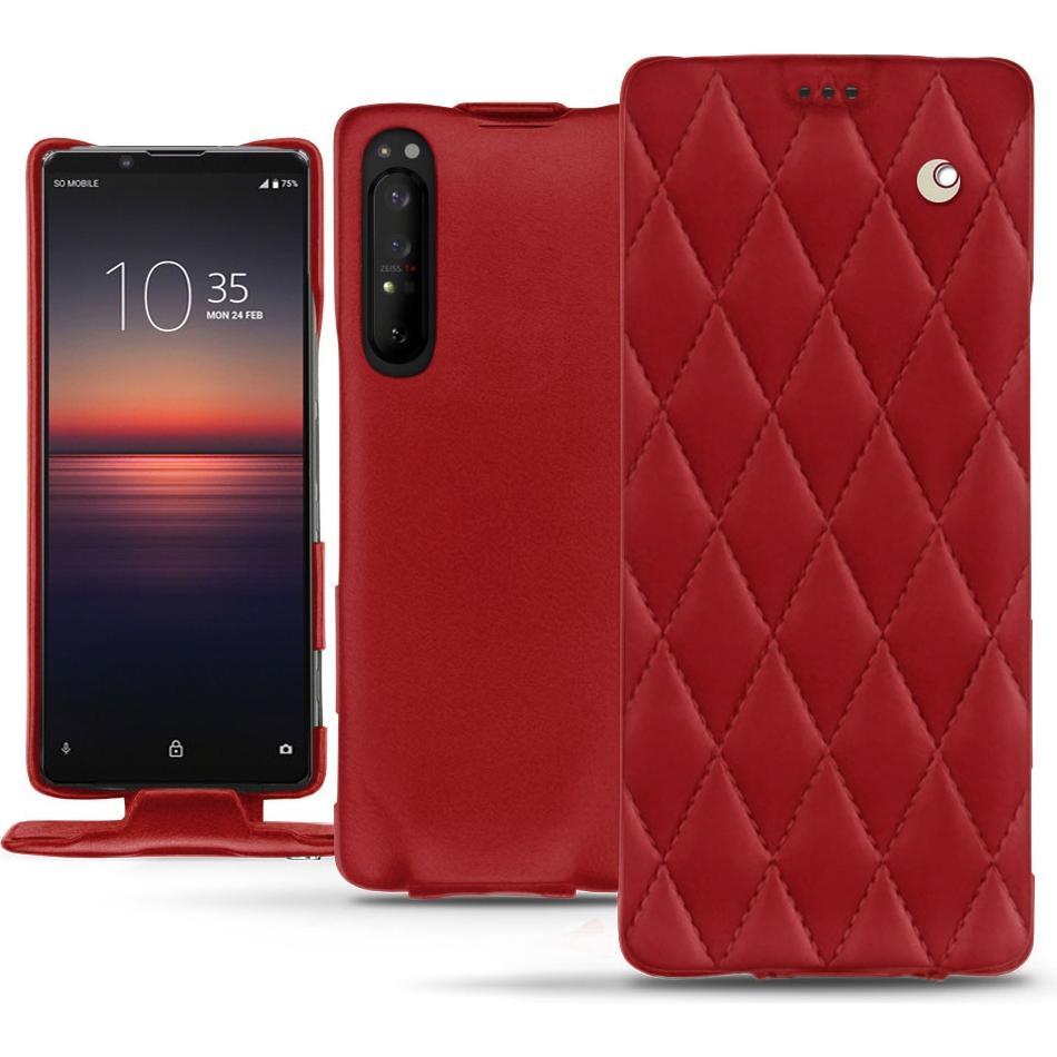 Thumbnail - Noreve Lederschutzhülle vertikal (Sony Xperia 1 II), Smartphone Hülle, Rot