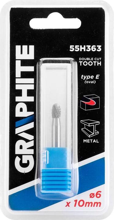 Produktbild Graphite Grafitas HM TIPO E METALO ANTGALIS (OVALUS) 6 X 10 MM BOTAS 6 X 45 MM 55H363 GRAFITAS