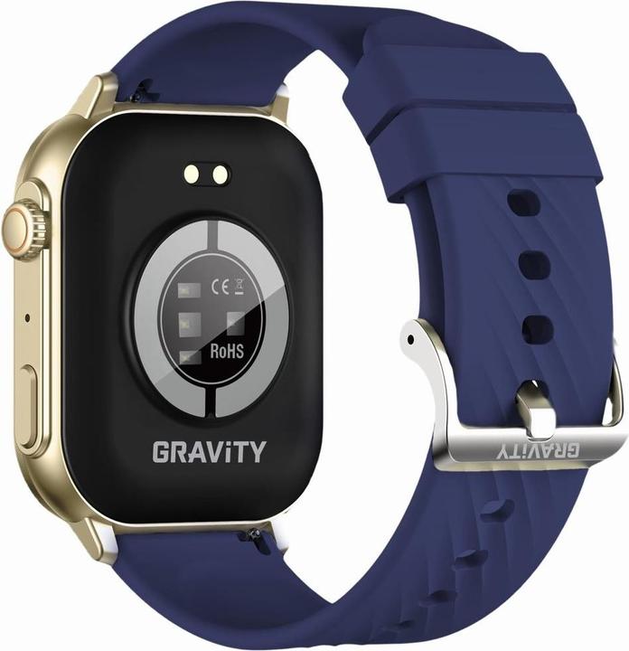 Image du produit Gravity Damen-Smartwatch GT15-11 Marineblaues Silikonarmband + goldenes Armband (46 mm)