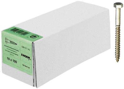 E-NORMpro DIN 571 Edelstahl A2 8x80 HP (100 Schrauben pro Stück)