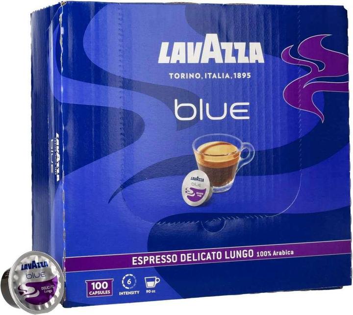 Actual product image Lavazza Coffee Capsules Blue Espresso Delicato Lungo 100 Capsules (100 x Port.)