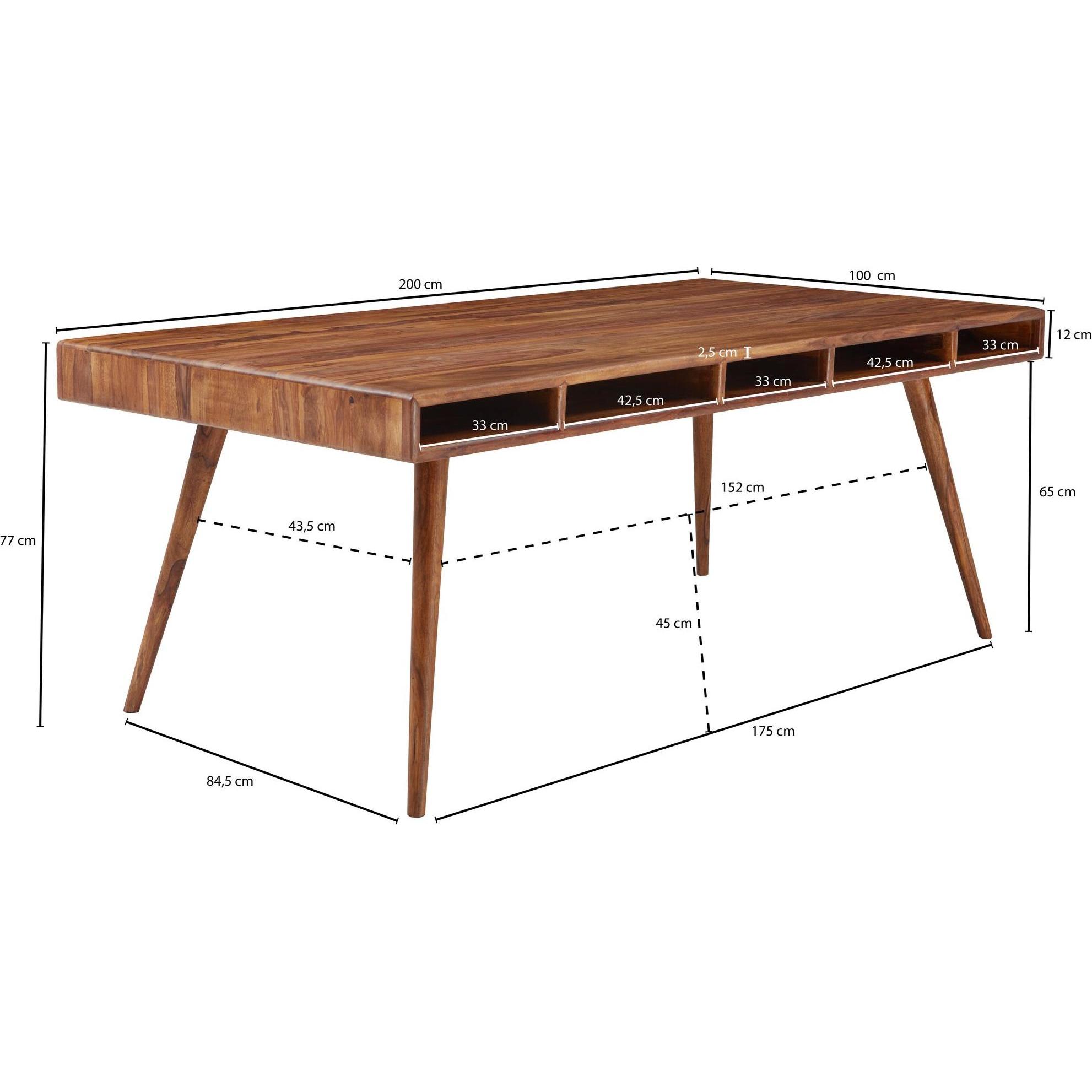 Thumbnail - FineBuy, Esstisch, Esstisch Braun (200 x 77 x 100 cm)