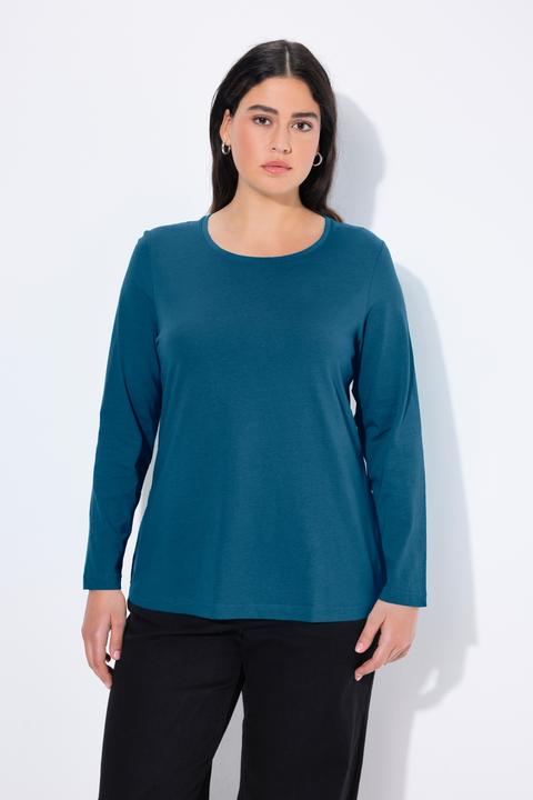 Produktbild Ulla Popken Shirt, Slim, Rundhalsausschnitt, Langarm (58)