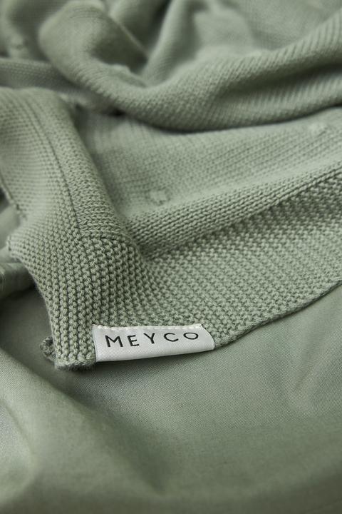 Actual product image Meyco Baby blanket large Mini Knots - forest green - 100x150cm (100 x 150 cm)