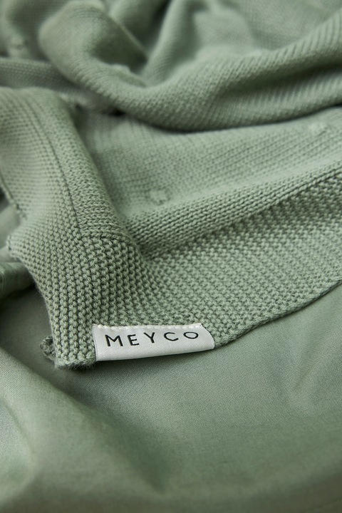 Actual product image Meyco Baby blanket large Mini Knots - forest green - 100x150cm (100 x 150 cm)