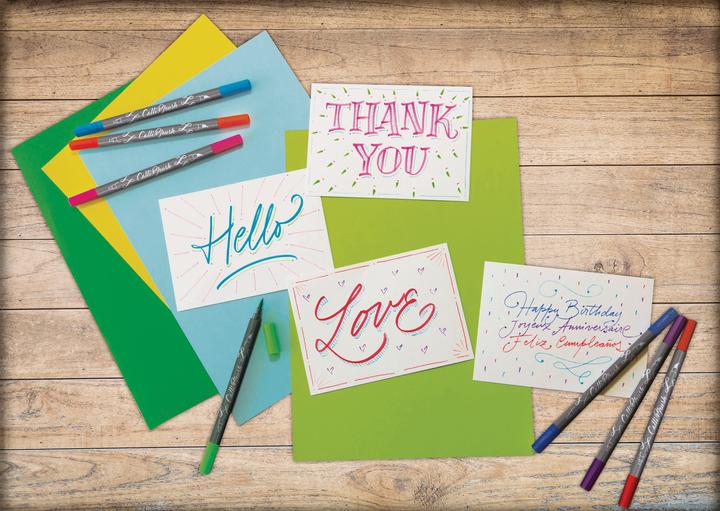 Actual product image Online Calli Brush Pen (Multicoloured, 11 x)