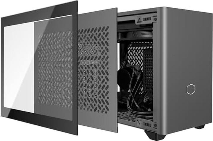 Actual product image Cooler Master MasterBox NR200P MAX V2 (grey, tempered glass) (Mini-ITX)