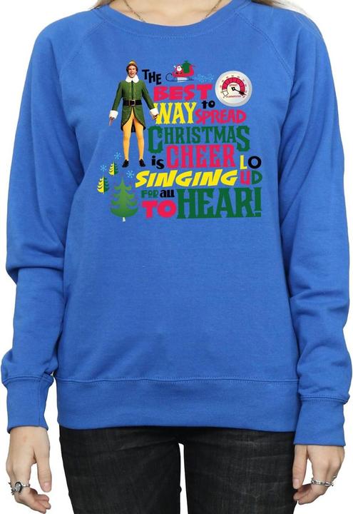 Actual product image Elf Womens/Ladies Christmas Cheer Sweatshirt (XXL)