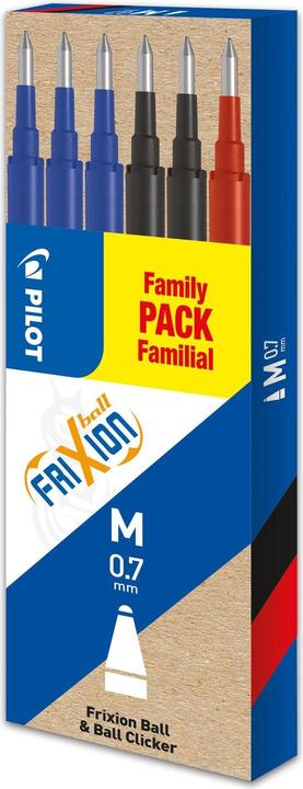 Produktbild Pilot FriXion Refill Set à 6 Standard (Mehrfarbig, 0.70 mm, 6 Stk.)