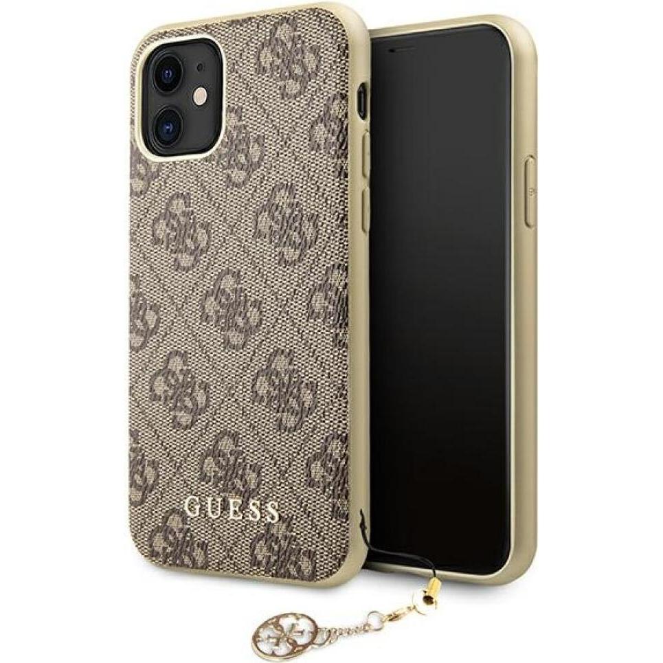 Guess Case mit Anhänger (Apple iPhone 11), Smartphone Hülle, Braun