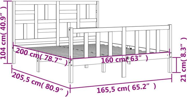 Produktbild vidaXL Achaicus (160 x 200 cm)