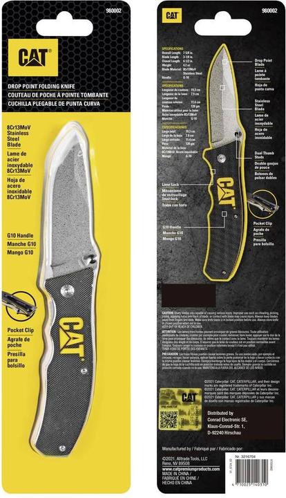 Produktbild Cat 980002 Klappmesser mit 7.9 cm Klinge Länge 194 mm (Cutter)