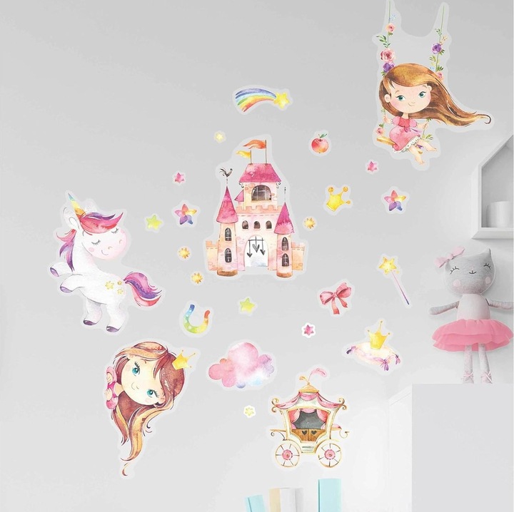 Image du produit Papierdrachen Stickers muraux - licorne (2 x 22 x 32 cm)