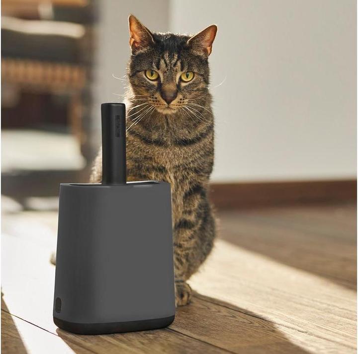 Immagine prodotto Rotho Katzentoilette Bea XL Navyblau, Stromversorgung: Keine (Lettiera per gatti chiusa)