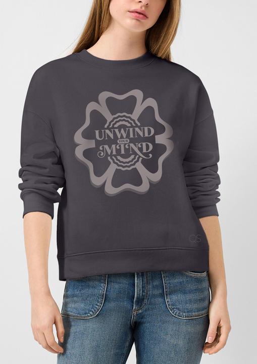 Produktbild s.Oliver Sweatshirt Weiches Sweatshirt mit Print (M)