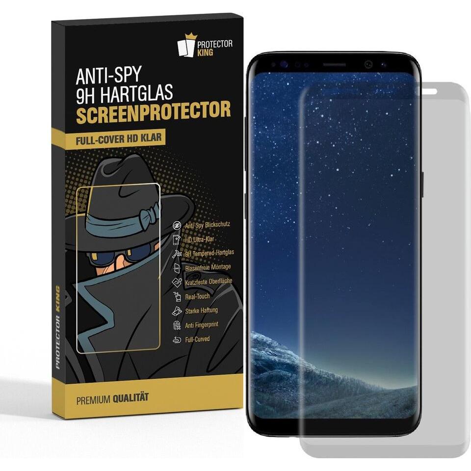 Protectorking 1x Echtes Tempered 9H Panzerhartglas Blickschutz (1 Stück, Samsung Galaxy S9), Smartphone Schutzfolie