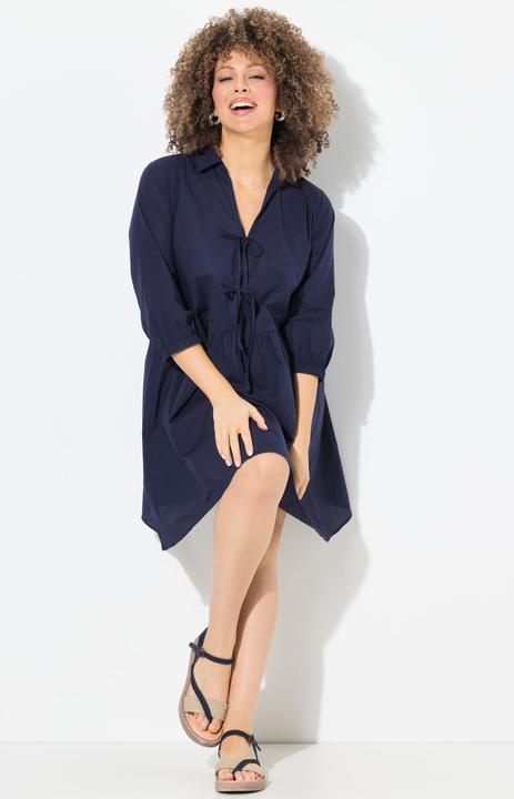 Produktbild Ulla Popken Bluse, Zipfelsaum, A-Linie, Hemdkragen, 3/4-Arm (50, 52)