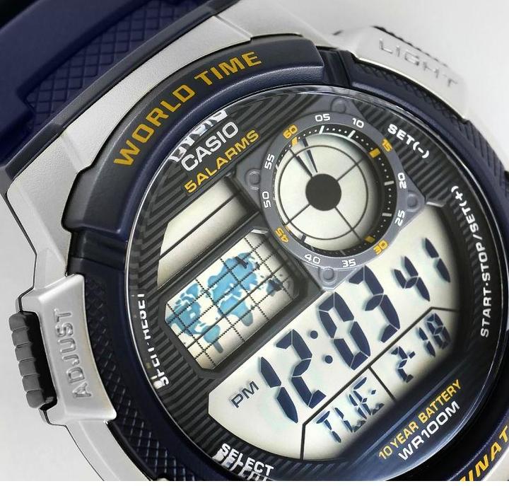 Image du produit Casio Mod. WORLD TIME ILLUMINATOR - 5 Alarms, 10 Year battery (Montre numérique, 43 mm)