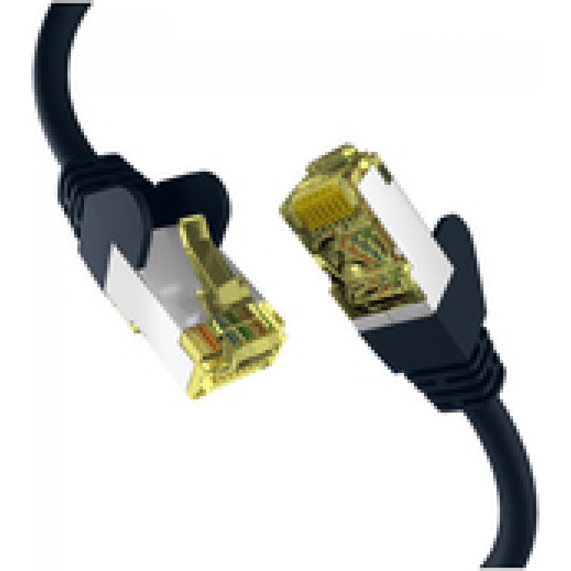 M-Cab Cat6a Black 25m Patch Cord (S/FTP, CAT6a, 25 m), Netzwerkkabel