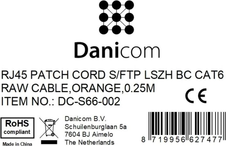 Produktbild Dsit CAT 6 Netzwerkkabel LSOH (CAT6, 0.25 m)