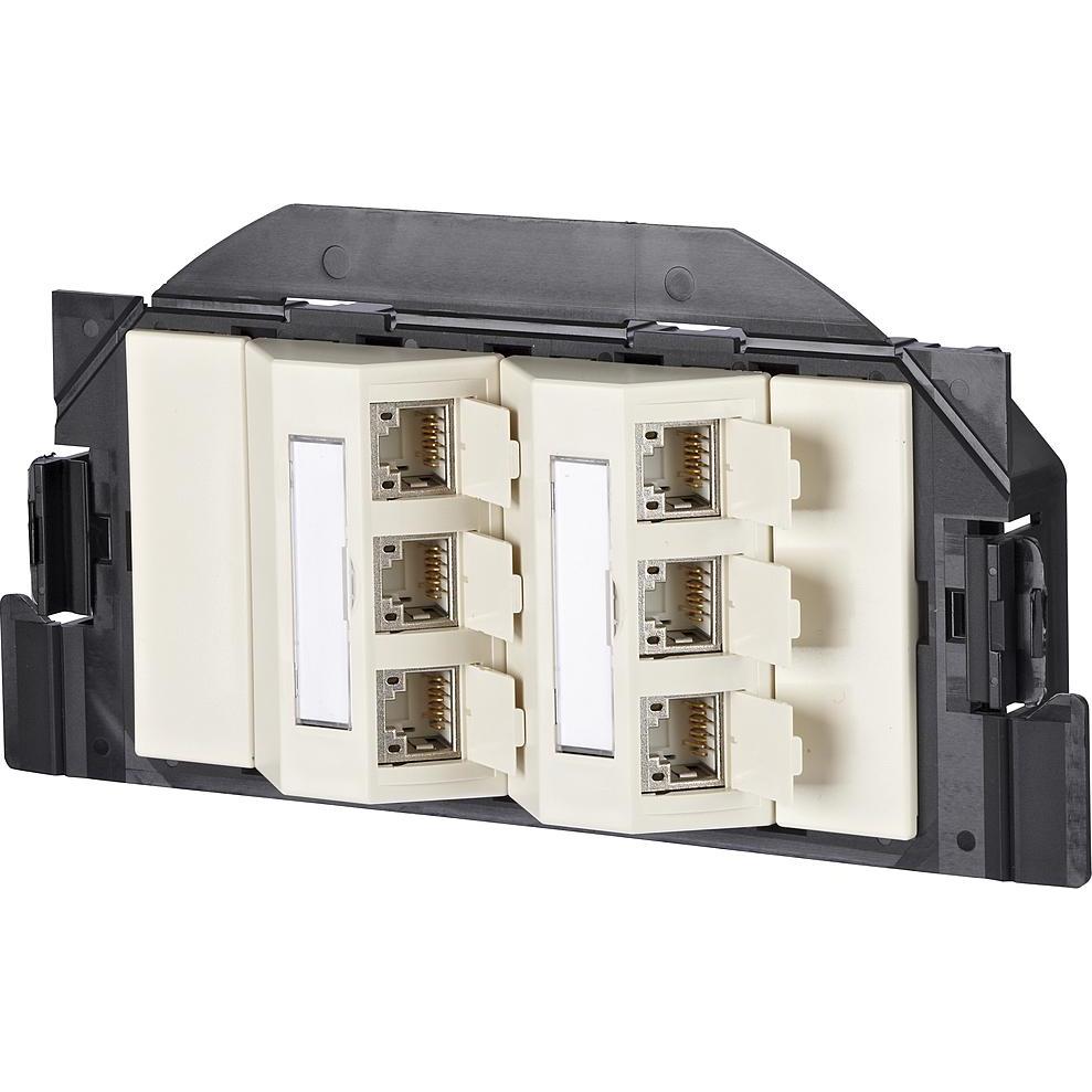 Metz Connect, Steckdose, 1309300601-E - RJ-45 - 6a - Schwarz - Weiss - 1 Stück(e)