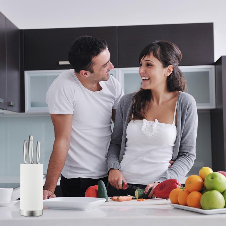 Actual product image Relaxdays Knife block round