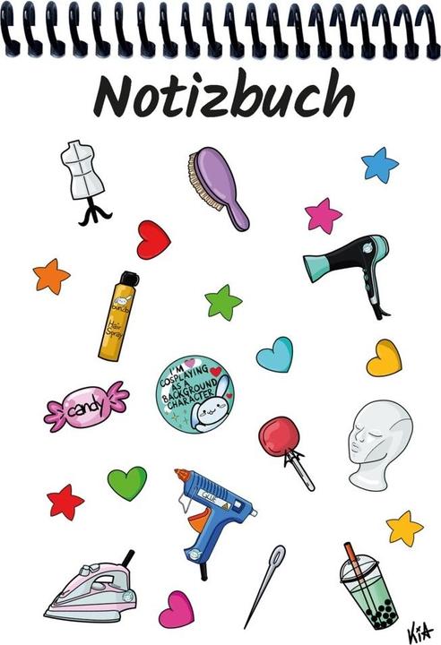 Actual product image A 4 notebook Manga Items, white, lined (A4, Lined)