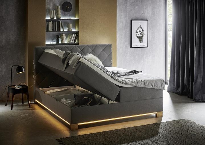 Produktbild Meise Möbel Messina Boxspringbett inkl. Bettkasten mit Bonnellfederkernbox 180x200 cm (180 x 200 cm)