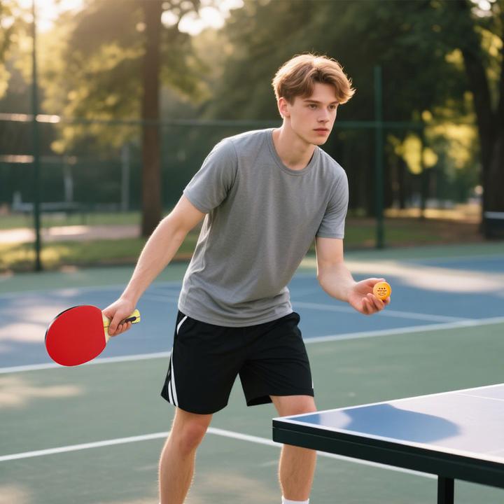 Image du produit SportNow Tischtennisschläger Sperrholz, Oxford-Gewebe Rot