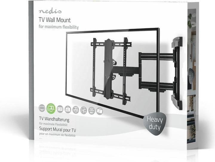 Image du produit Nedis Support mural TV entièrement mobile, 37-80 (Mur, 50 kg, 37" - 80")