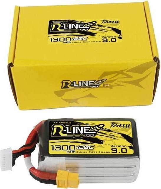 Productafbeelding Gens Ace Lipo Pack Tattu FPV 1300mAh 22.2V 120C 6S1P(XT60) (22.20 V, 1300 mAh)