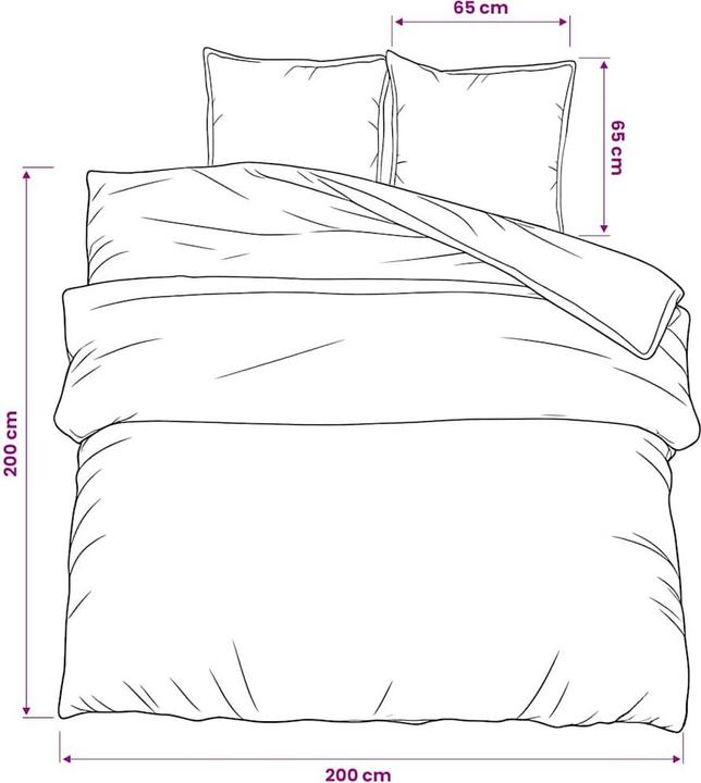 Actual product image vidaXL Bettwäsche Set (Bedding set, 200 x 200 cm, 65 x 65 cm)