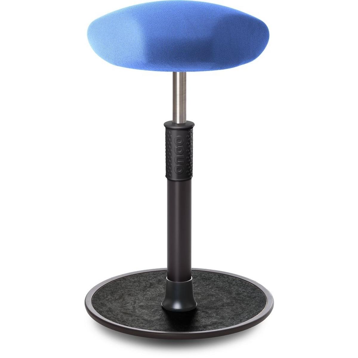 Ongo, Bürostuhl, Sitz- Stehhocker Free Tall Triangel Gestrick Hellblau schwarz /schwarz