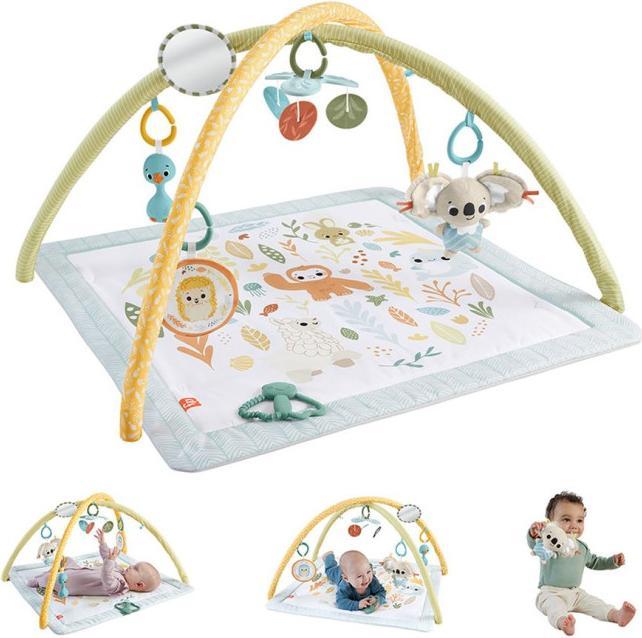 Actual product image Fisher-Price Simply Senses Newborn Gym Baby Activity Mat with 6 Sensory Toys