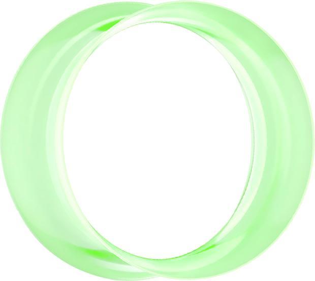 Image du produit Star Piercing Flared Tunnel vert (sans laiton, Silicone)